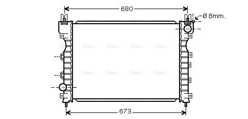 Радиатор, охлаждение двигателя   AU2174   AVA QUALITY COOLING