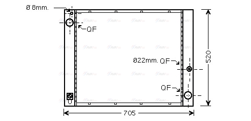 Радиатор, охлаждение двигателя   AU2183   AVA QUALITY COOLING