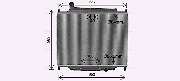 Радиатор, охлаждение двигателя   AU2344   AVA QUALITY COOLING