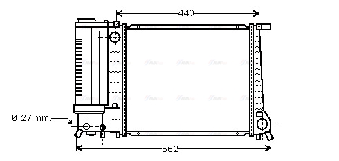 Радиатор, охлаждение двигателя   BW2081   AVA QUALITY COOLING
