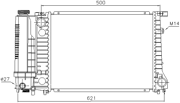 Радиатор, охлаждение двигателя BW2101 AVA QUALITY COOLING #1