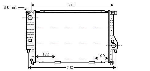 Радиатор, охлаждение двигателя   BW2133   AVA QUALITY COOLING