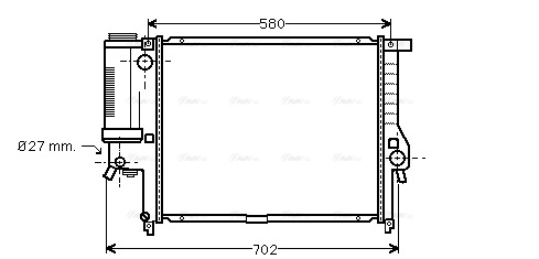 Радиатор, охлаждение двигателя   BW2140   AVA QUALITY COOLING