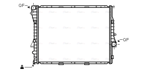 Радіатор, система охолодження двигуна   BW2274   AVA QUALITY COOLING