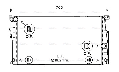 Радиатор, охлаждение двигателя   BW2447   AVA QUALITY COOLING