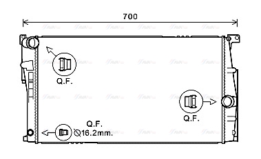 Радиатор, охлаждение двигателя   BW2453   AVA QUALITY COOLING