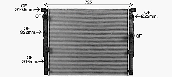 Радіатор, система охолодження двигуна   BW2620   AVA QUALITY COOLING