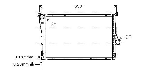 Радіатор, система охолодження двигуна   BWA2278   AVA QUALITY COOLING