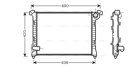 Радіатор, система охолодження двигуна   BWA2314   AVA QUALITY COOLING