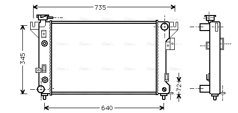 Радиатор, охлаждение двигателя   CR2032   AVA QUALITY COOLING