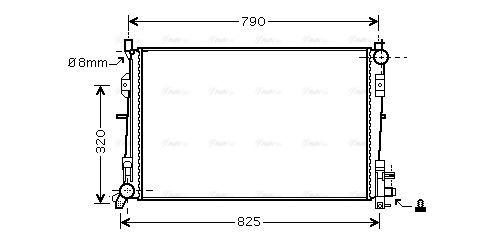 Радиатор, охлаждение двигателя   CR2092   AVA QUALITY COOLING