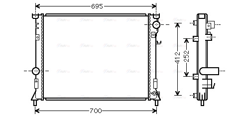 Радіатор, система охолодження двигуна   CR2097   AVA QUALITY COOLING