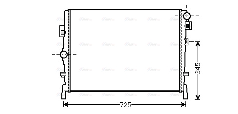 Радиатор, охлаждение двигателя   CR2105   AVA QUALITY COOLING