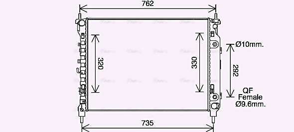 Радіатор, система охолодження двигуна   CT2067   AVA QUALITY COOLING