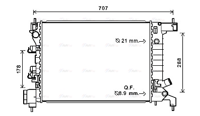 Радіатор, система охолодження двигуна   CTA2047   AVA QUALITY COOLING