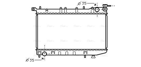 Радиатор, охлаждение двигателя   DN2174   AVA QUALITY COOLING