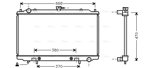 Радиатор, охлаждение двигателя   DN2189   AVA QUALITY COOLING