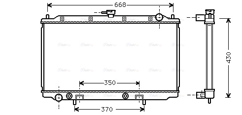 Радиатор, охлаждение двигателя   DN2196   AVA QUALITY COOLING