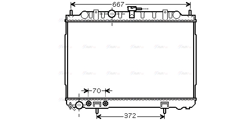 Радіатор, система охолодження двигуна   DN2239   AVA QUALITY COOLING