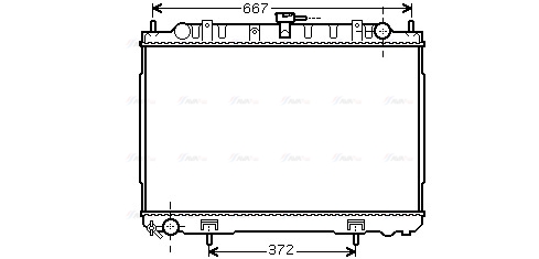 Радиатор, охлаждение двигателя   DN2241   AVA QUALITY COOLING