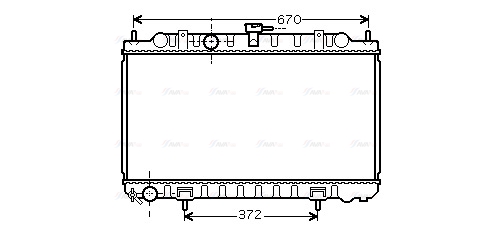 Радиатор, охлаждение двигателя   DN2245   AVA QUALITY COOLING