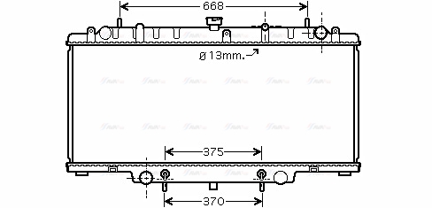 Радиатор, охлаждение двигателя   DN2264   AVA QUALITY COOLING