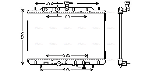 Радиатор, охлаждение двигателя   DN2291   AVA QUALITY COOLING