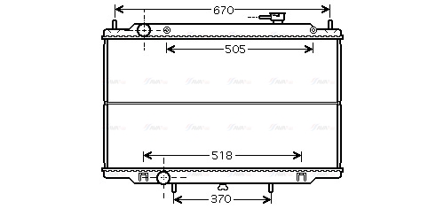 Радиатор, охлаждение двигателя   DN2302   AVA QUALITY COOLING