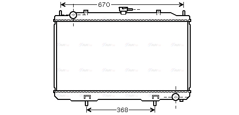 Радиатор, охлаждение двигателя   DN2324   AVA QUALITY COOLING