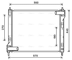 Радиатор, охлаждение двигателя   DN2354   AVA QUALITY COOLING