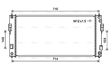 Радиатор, охлаждение двигателя   DN2391   AVA QUALITY COOLING