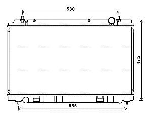 Радіатор, система охолодження двигуна   DN2400   AVA QUALITY COOLING