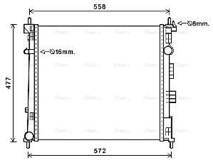 Радиатор, охлаждение двигателя   DN2407   AVA QUALITY COOLING