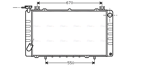 Радиатор, охлаждение двигателя   DNA2150   AVA QUALITY COOLING