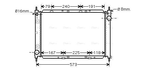 Радиатор, охлаждение двигателя   DNA2261   AVA QUALITY COOLING