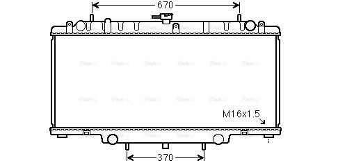 Радиатор, охлаждение двигателя   DNA2394   AVA QUALITY COOLING