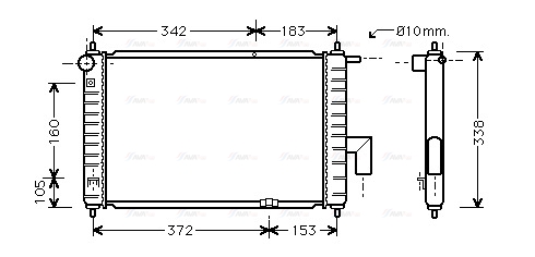 Радиатор, охлаждение двигателя   DWA2046   AVA QUALITY COOLING