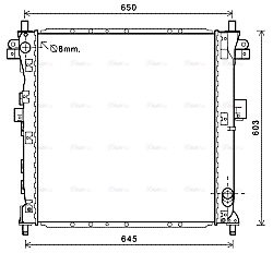 Радиатор, охлаждение двигателя   DWA2123   AVA QUALITY COOLING