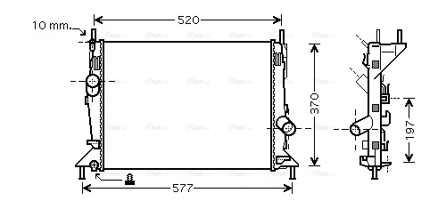 Радиатор, охлаждение двигателя   FD2368   AVA QUALITY COOLING