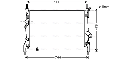 Радиатор, охлаждение двигателя   FD2404   AVA QUALITY COOLING