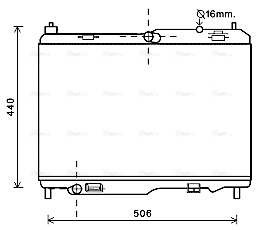 Радиатор, охлаждение двигателя   FD2442   AVA QUALITY COOLING