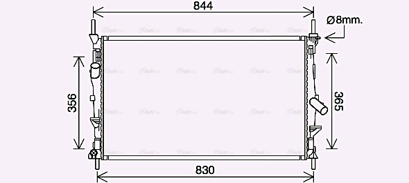 Радиатор, охлаждение двигателя   FD2628   AVA QUALITY COOLING