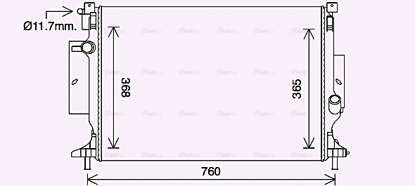 Радіатор, система охолодження двигуна   FD2643   AVA QUALITY COOLING