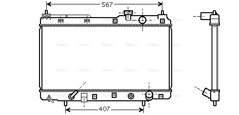 Радиатор, охлаждение двигателя   HD2104   AVA QUALITY COOLING