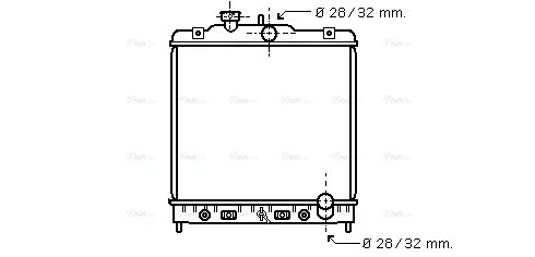 Радиатор, охлаждение двигателя   HD2122   AVA QUALITY COOLING