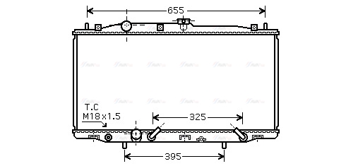 Радіатор, система охолодження двигуна   HD2183   AVA QUALITY COOLING