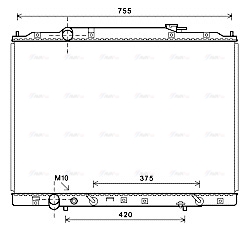 Радіатор, система охолодження двигуна   HD2267   AVA QUALITY COOLING