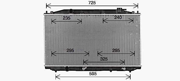 Радіатор, система охолодження двигуна   HD2324   AVA QUALITY COOLING