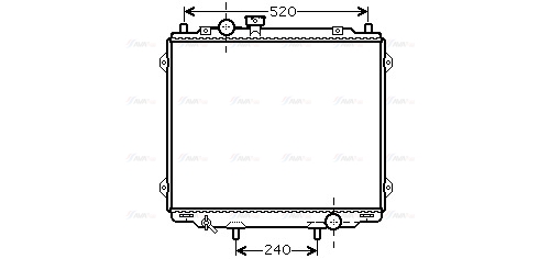 Радиатор, охлаждение двигателя   HY2145   AVA QUALITY COOLING