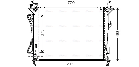 Радиатор, охлаждение двигателя   HY2172   AVA QUALITY COOLING